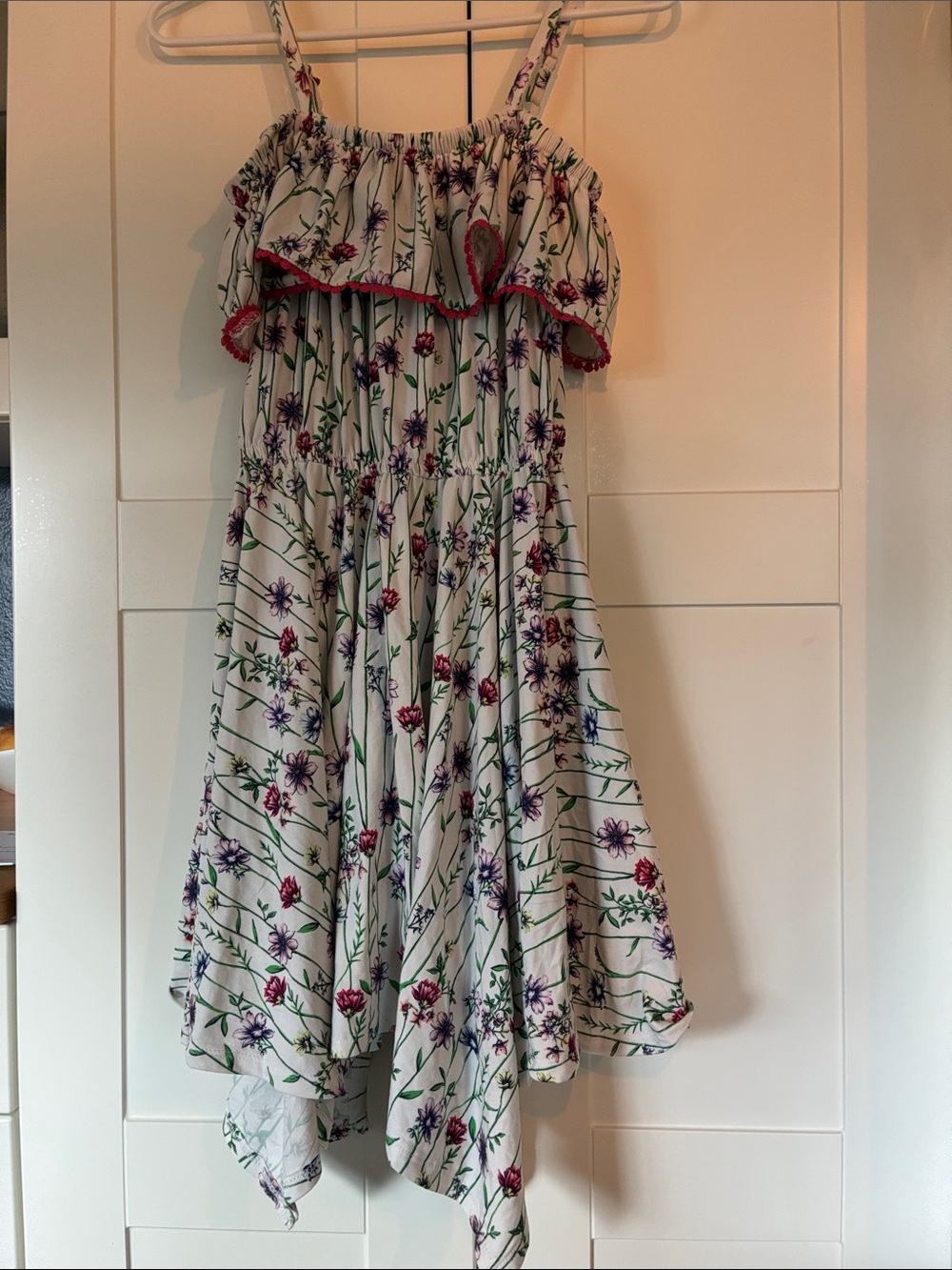 BCBGirls White Sundress with Pink & Purple Floral Print